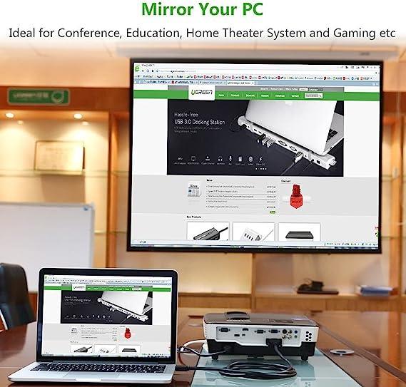 كابل DP ذكر إلى DVI ذكر من UGREEN بطول 1.5 متر - أسود