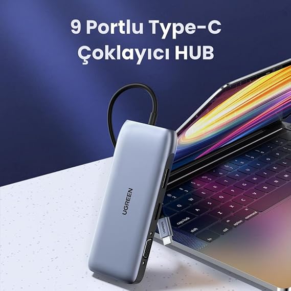 UGREEN USB-C 9-in-1 Hub with HDMI, DP, VGA, PD, RJ45