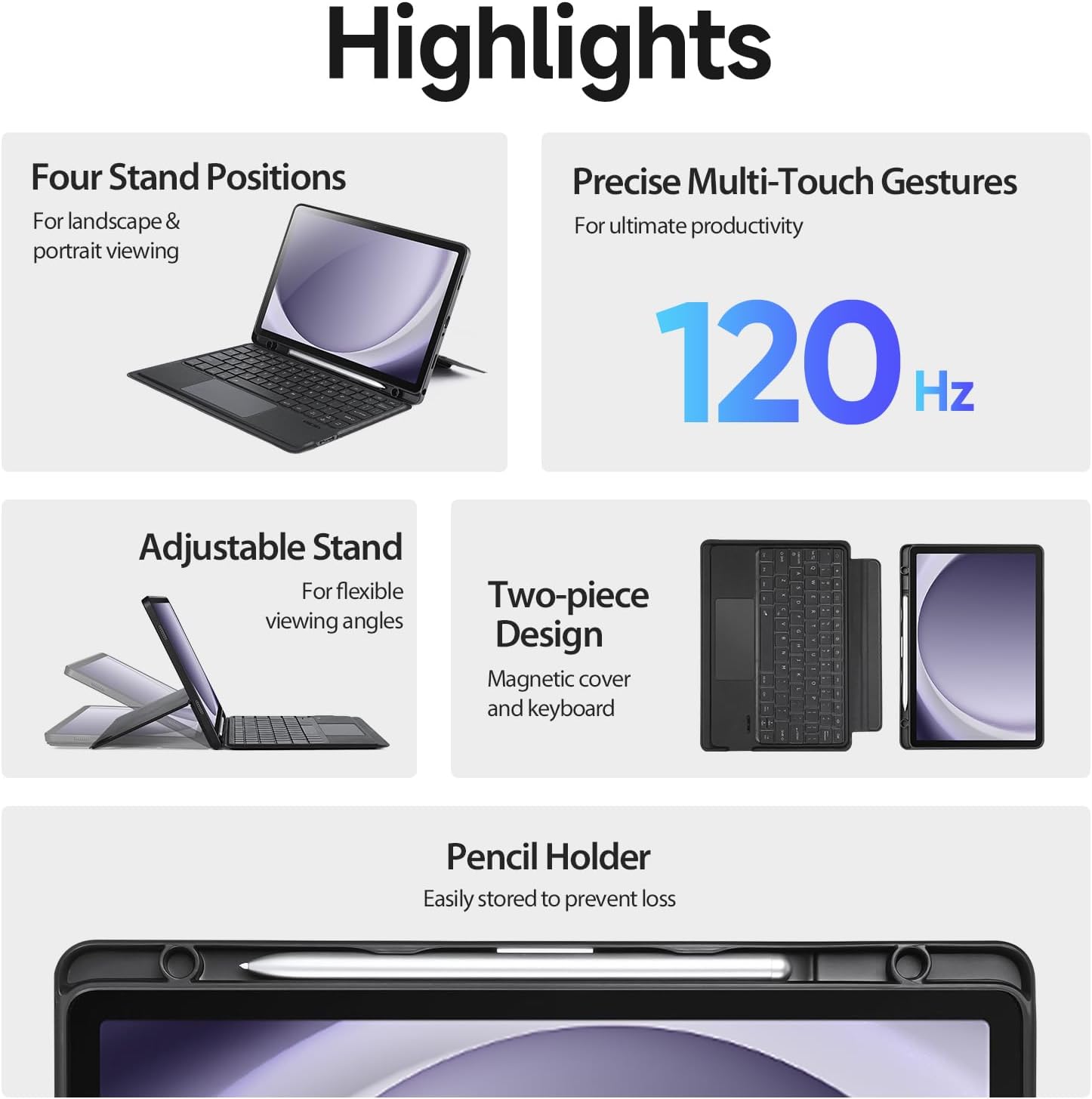 Dux Ducis DK Series Keyboard Samsung Tab A9 Plus 11 Arabic