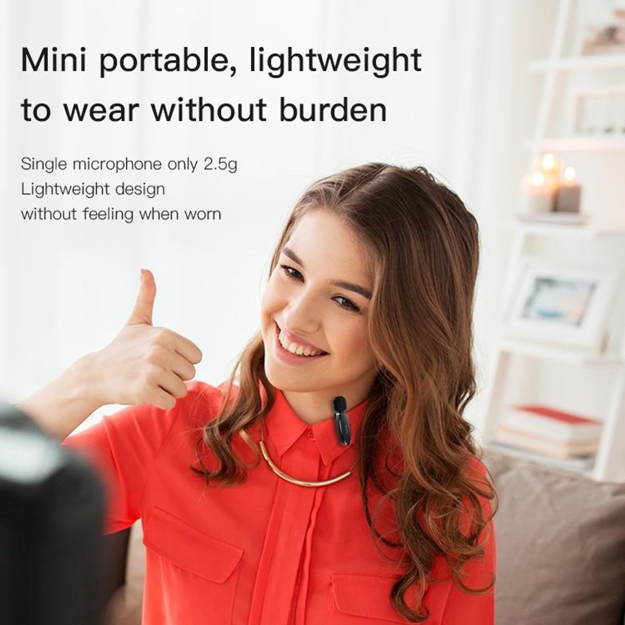 ميكروفون لاسلكي مزدوج YESIDO KR13 مع موصل Type-C
