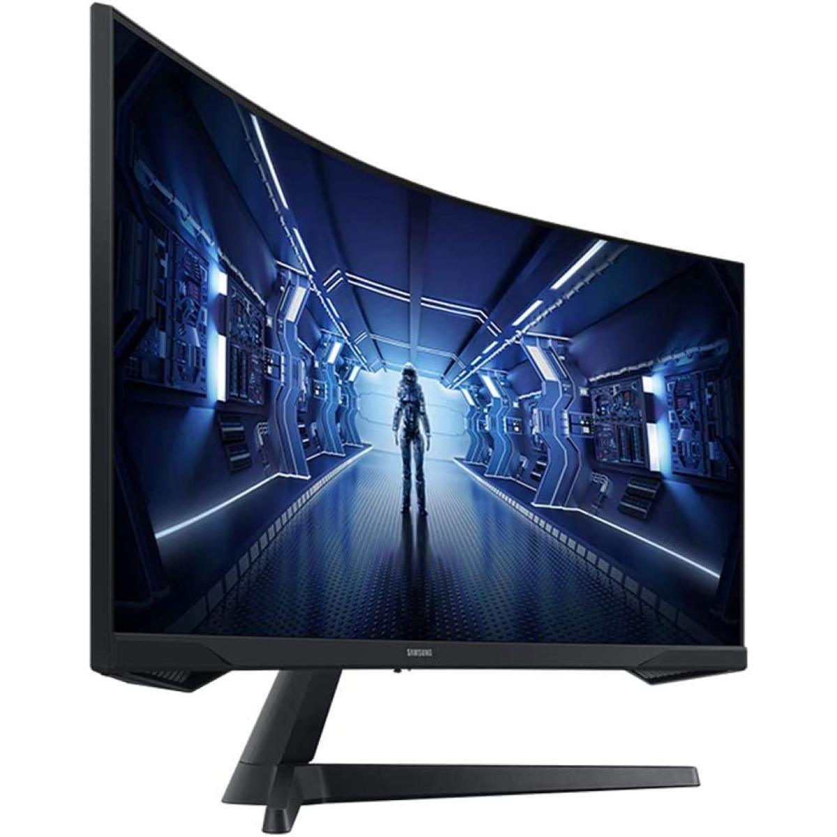 مقاس 34 بوصة مع معدل تحديث 165 هرتز و وقت استجابة 1 مللي ثانية Odyssey G55T WQHD شاشة سامسونج