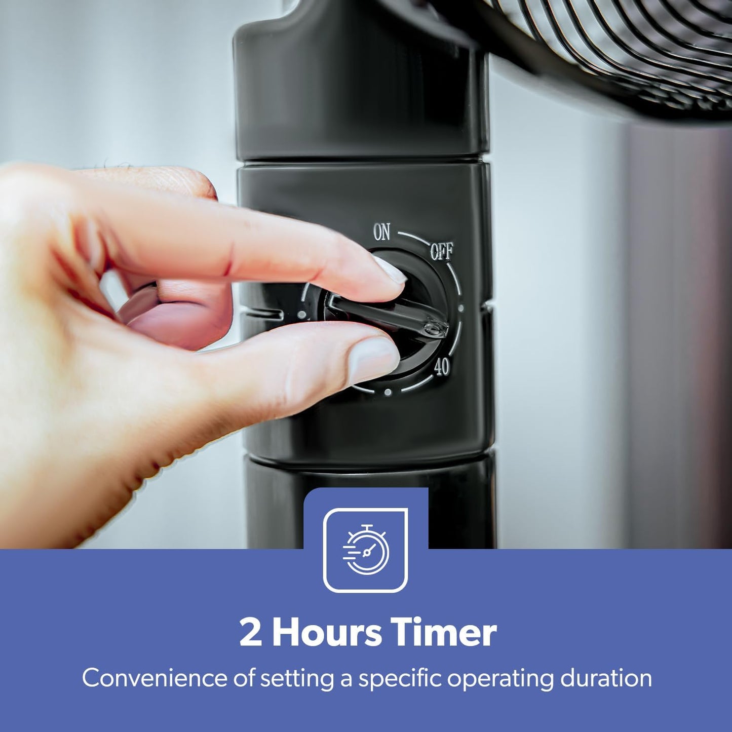 Geepas 16-Inch Stand Fan 3 Speeds Adjustable Height & Timer