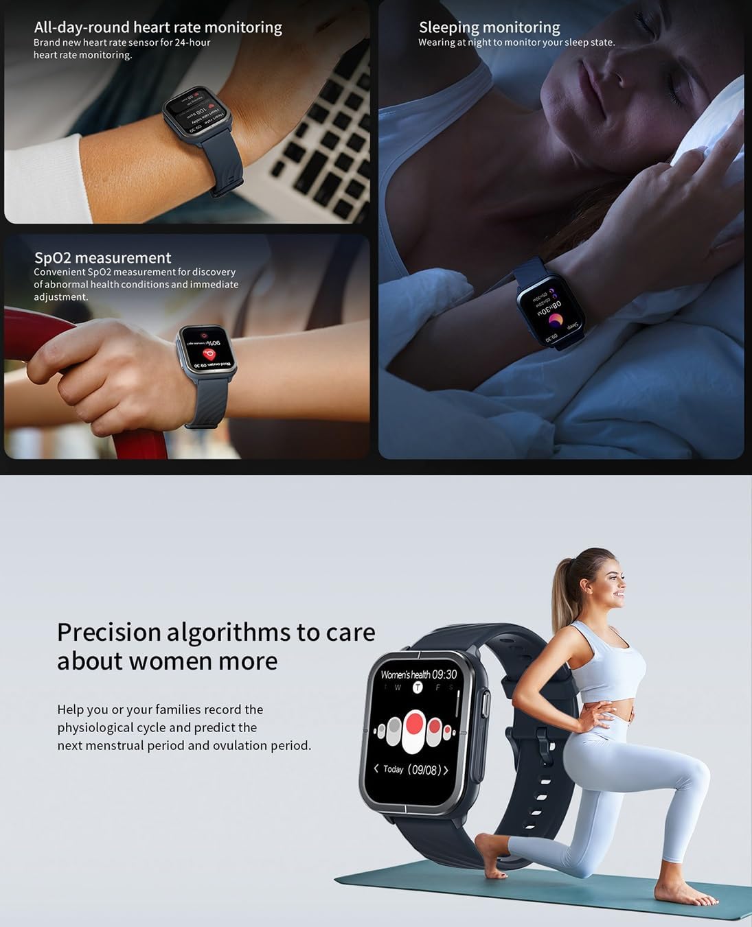 ساعة ميبرو الذكية C3 من شاومي 1.85 اتش دي عرض بلوتوث الاتصال - أسود