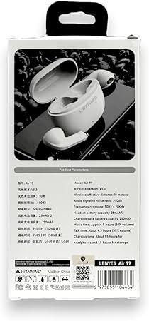 LENYES Air 99 – Wireless Bluetooth 5.3 Smart Touch Hi-Fi Earbuds