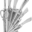 Royalford 8-Piece Knife Set with Rotating Stand – White