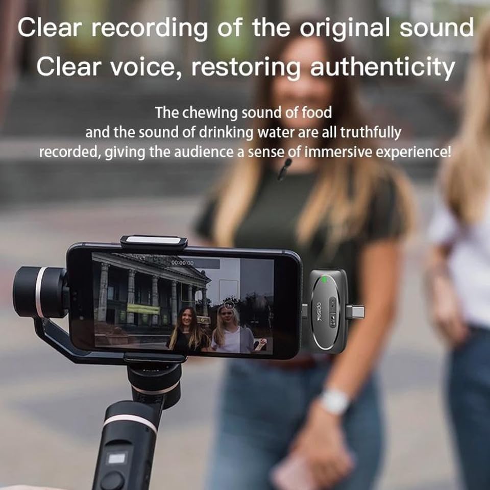 ميكروفون لافاليير لاسلكي مزدوج منخفض الكمون من YESIDO KR15