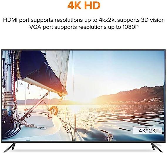 يوجرين محول USB Type-C إلى HDMI + VGA (أبيض)