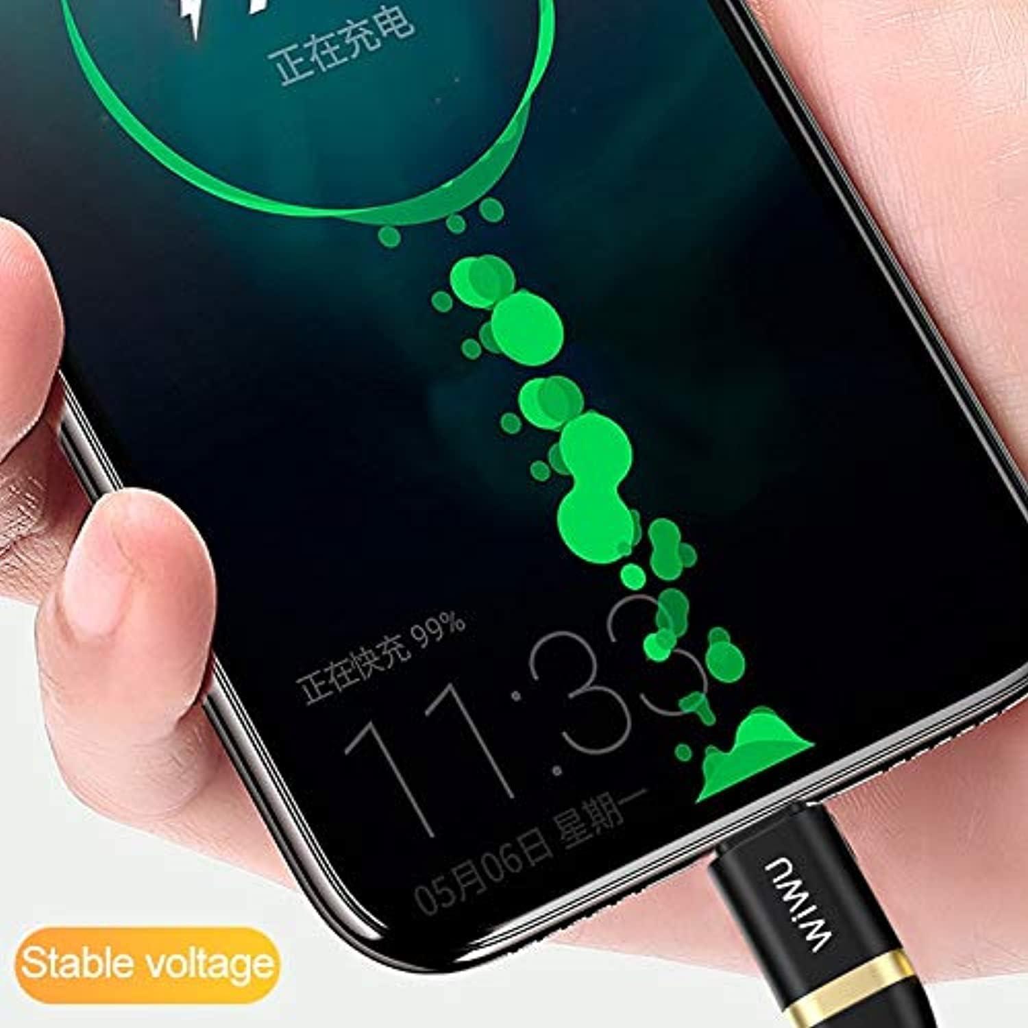 كابل بيانات WIWU Elite 3 في 1 - Lightning+Type-C+Micro - أسود