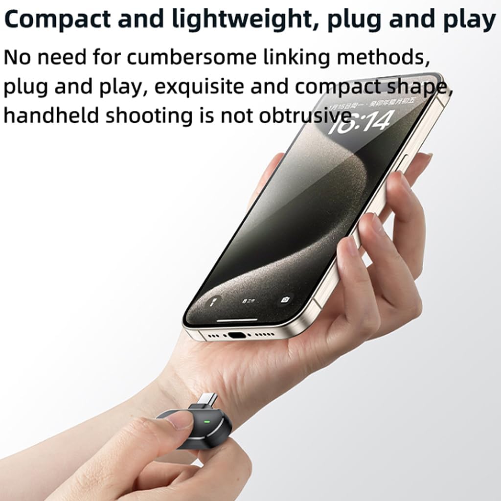 ميكروفون لافاليير لاسلكي من Yesido KR17 مع مستقبل من النوع C