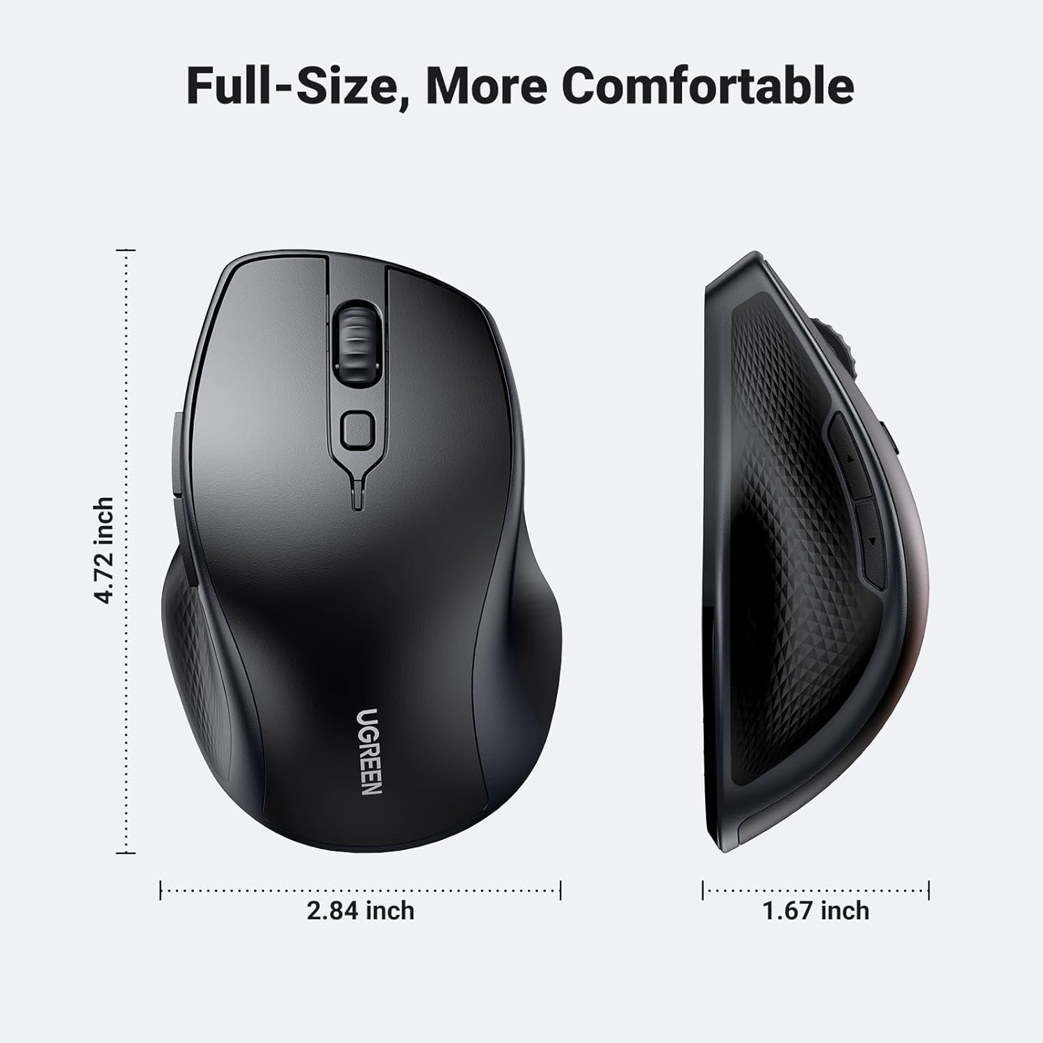 UGREEN Wireless Bluetooth & 2.4G Mouse, 4000 DPI, Silent