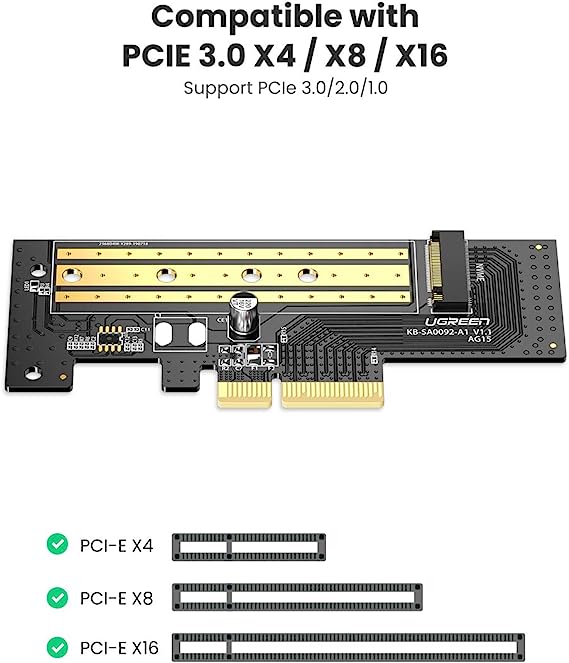 UGREEN M.2 NVMe to PCI-E 3.0 × 4 Expansion Card UGREEN 70503