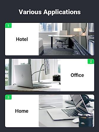 كابل تمديد RJ45 Cat6 من يوجرين بطول 0.5 متر، اللون أسود