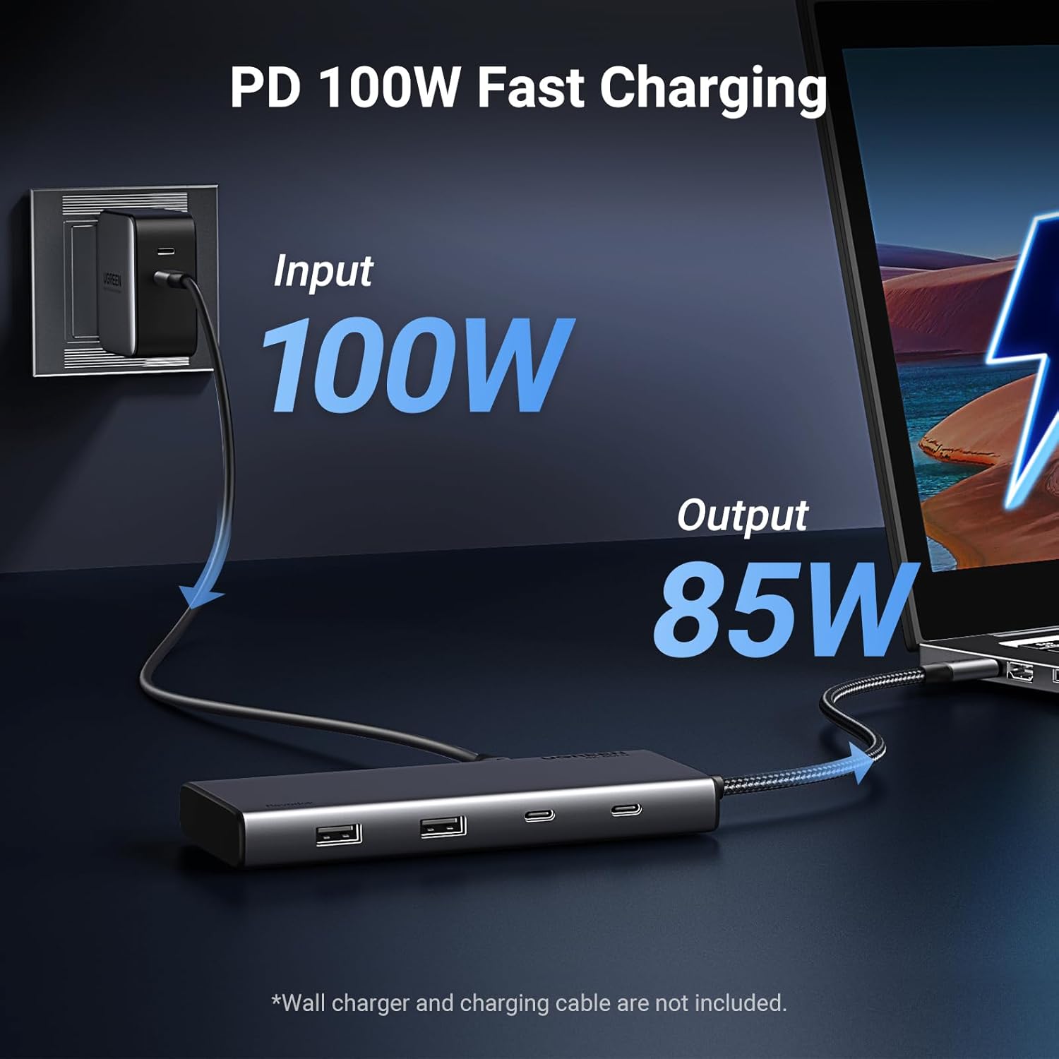 UGREEN 8-in-1 USB-C Dock with Dual HDMI, DP, 100W PD & 10Gbps