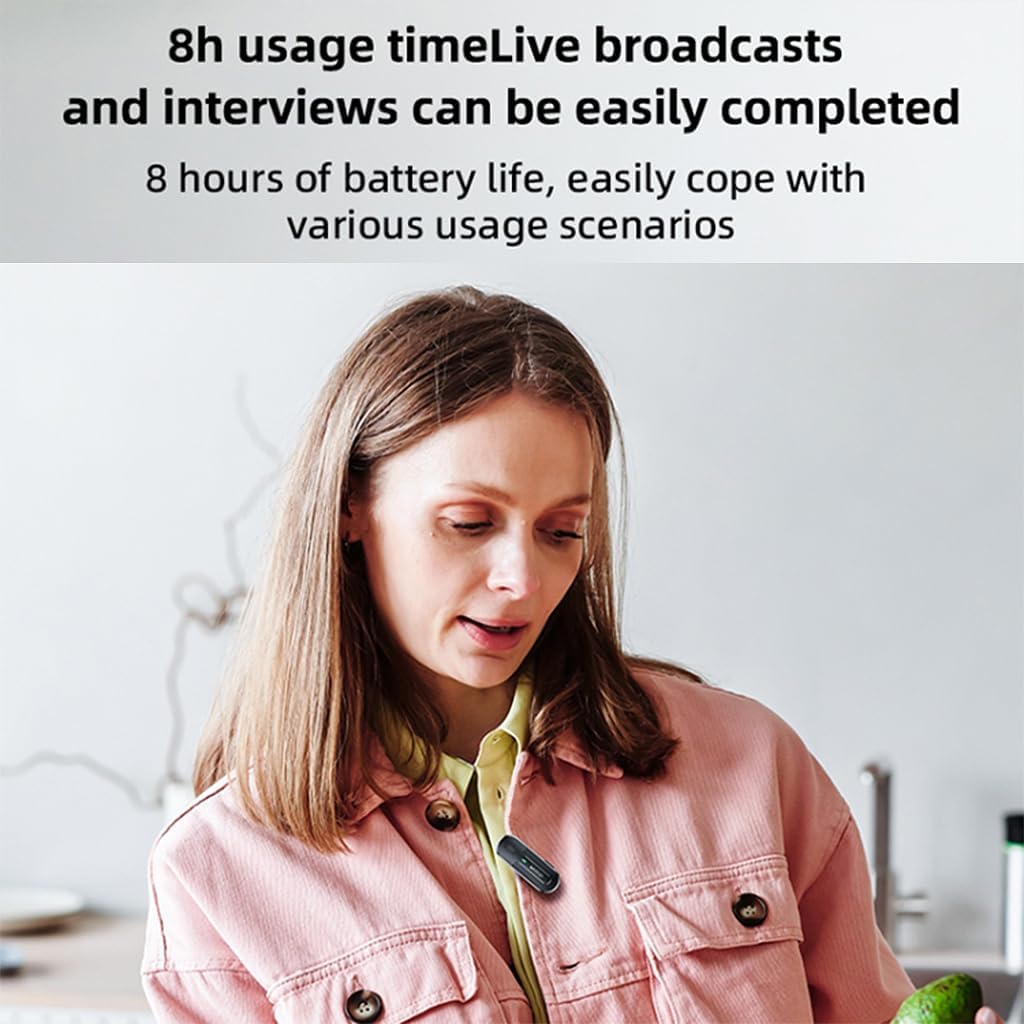 ميكروفون لافاليير لاسلكي من Yesido KR17 مع مستقبل من النوع C