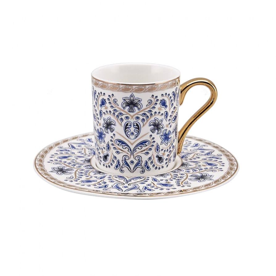 KARACA DELFT BLUE Coffee Cup Set of 6 – Artistic Charm
