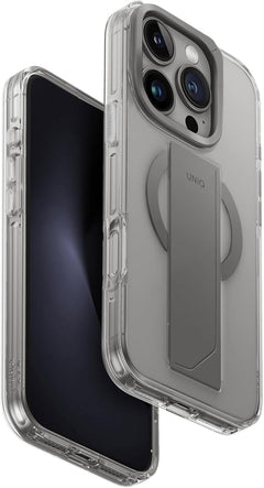 UNIQ Hybrid iPhone 16 Pro (2024) 6.3 Heldro Max MagClick with Camera Stand - Lucent
