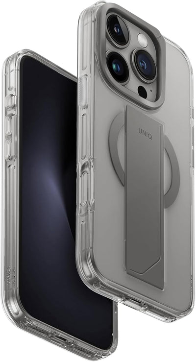 UNIQ Hybrid iPhone 16 Pro (2024) 6.3 Heldro Max MagClick with Camera Stand - Lucent