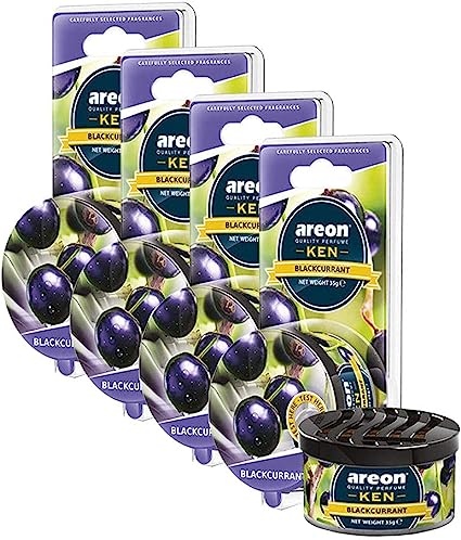 AREON Ken Car Air Freshener - Blackcurrant Scent, Long-Lasting Fragrance