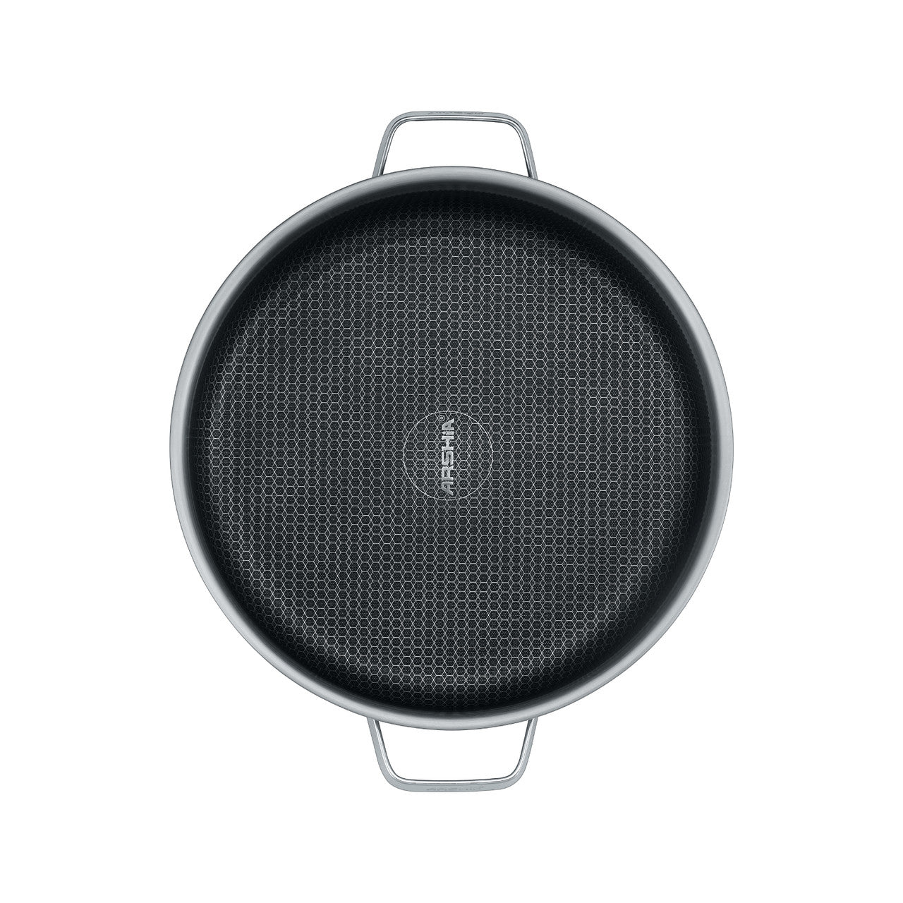 طقم أواني Arshia ستانلس ستيل Tri-Ply 8 قطع بنواة ألمنيوم