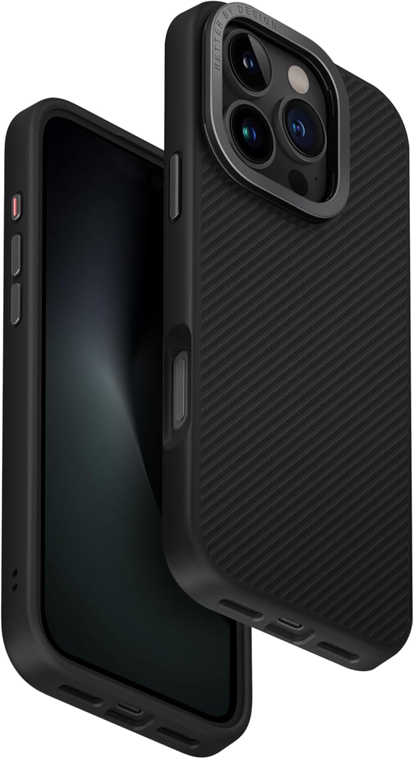 UNIQ KEVA MAX iPhone 16 Pro MagClick Case with Stand – Black