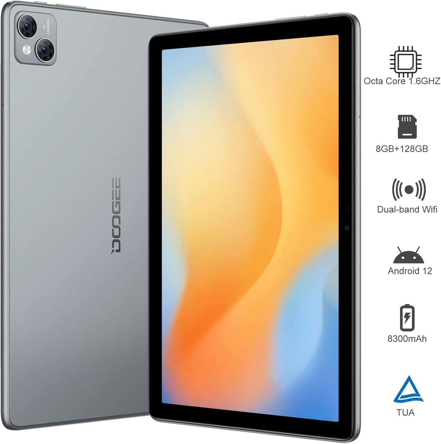 تابلت DOOGEE T10 Android 15GB+128GB Octa-Core للألعاب