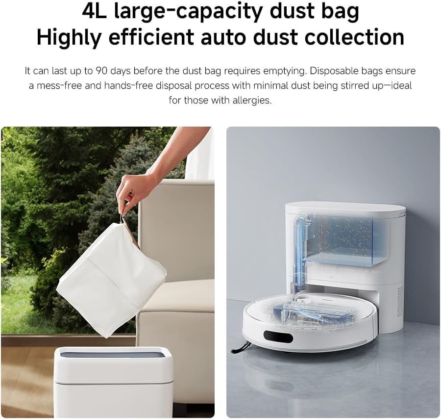 Xiaomi Robot Vacuum H40 – 10,000Pa Suction, LDS Navigation, Auto Dust Emptying, 180min Runtime