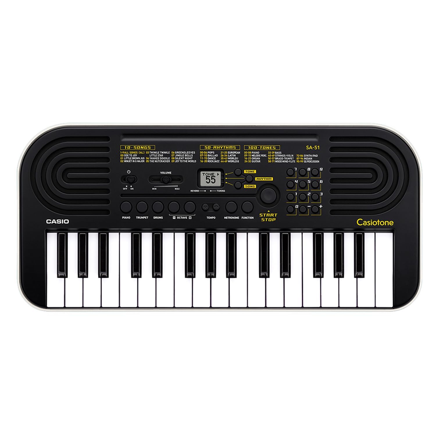 Casio tone Mini Keyboard with Piano tones - Black