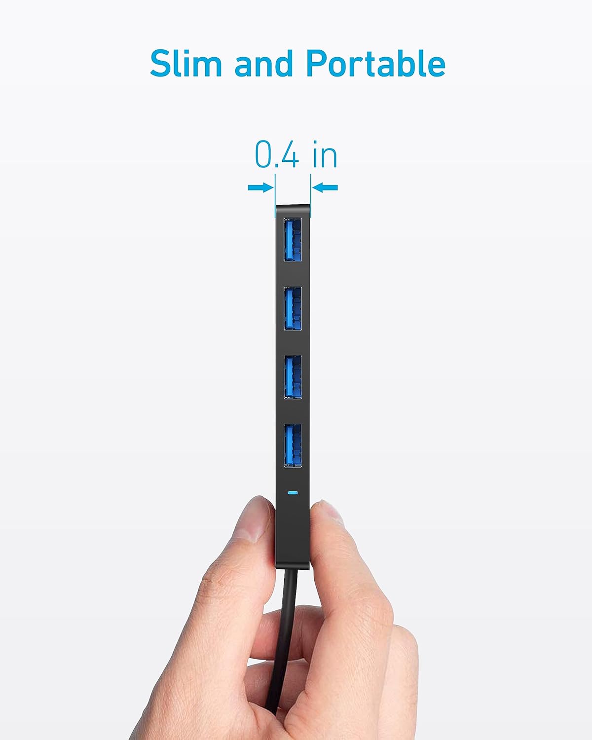 Anker USB-C Hub 4-in-1 5Gbps – 4x USB 3.0 Ports | 2ft Cable | Plug & Play