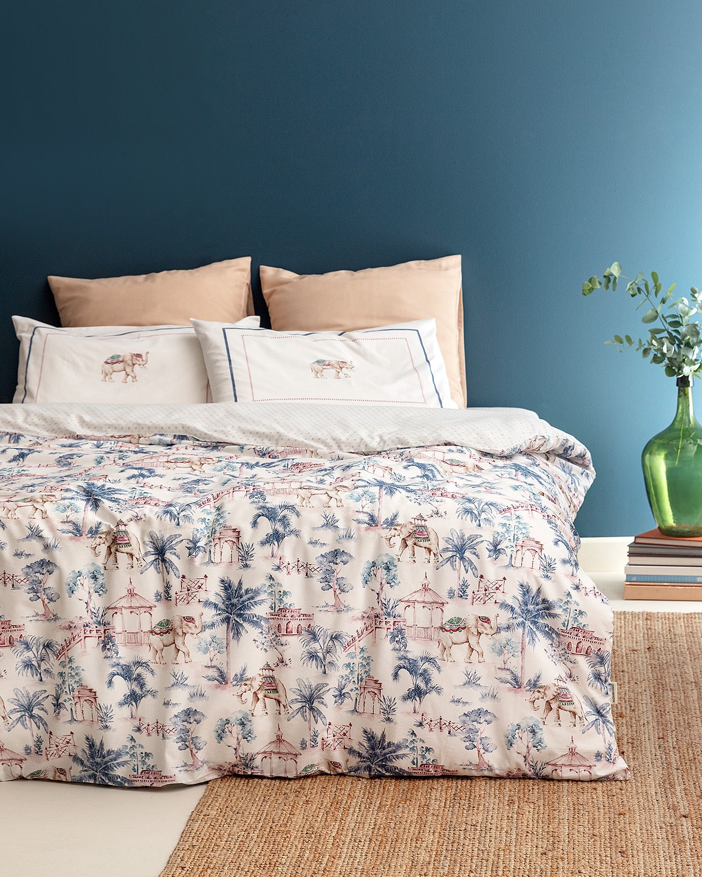 Iva Single Size Fitted Duvet Cover Set - Ranforce Patterned - Madame Coco JO