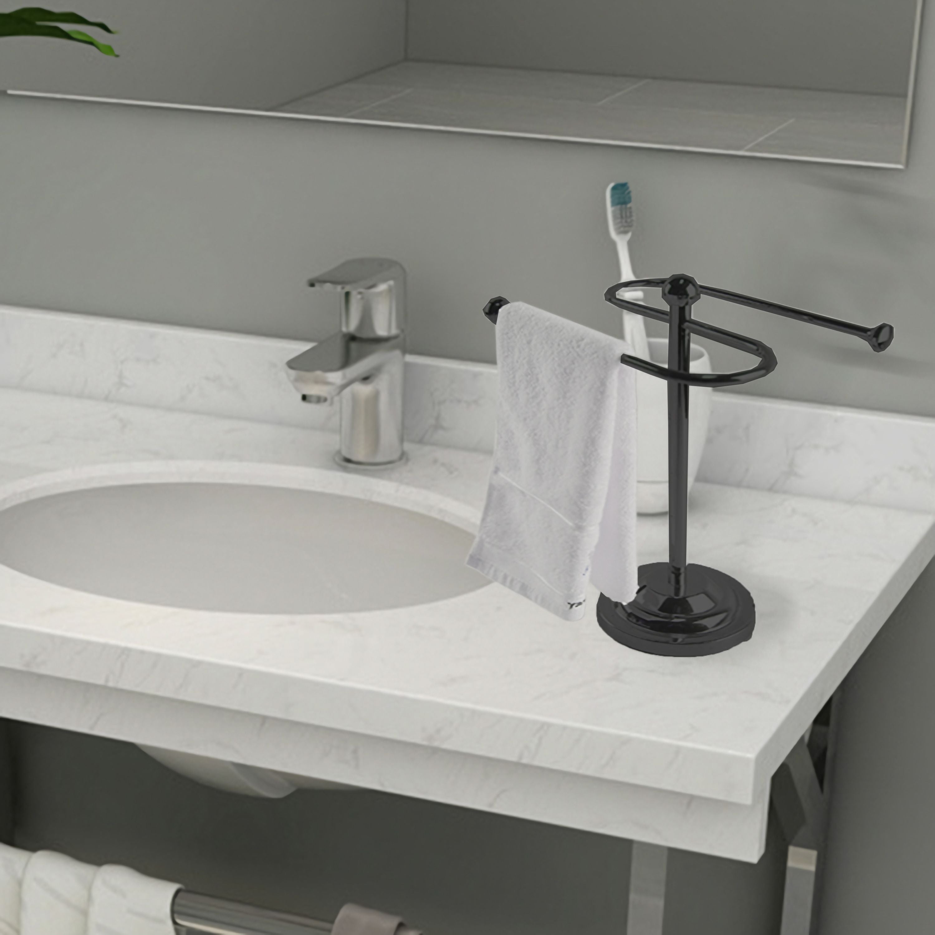 حامل مناشف أرضي ARMN Drummond بني – ستانلس أنيق وثابت