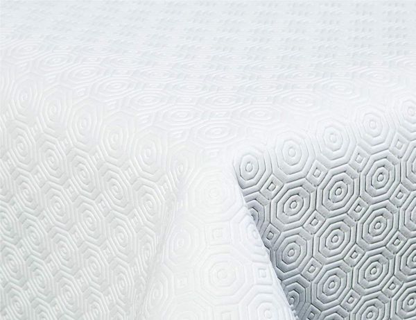 MTB "Melton" Table Protector with Plastic Layer - White