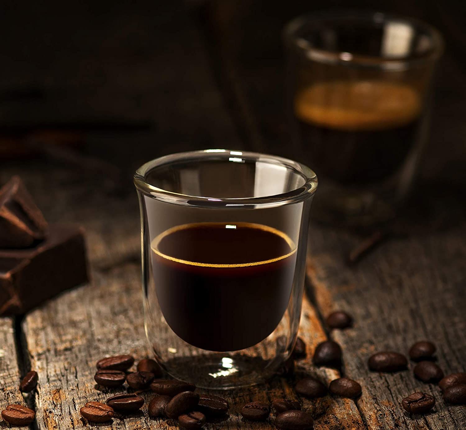 كوب إسبريسو زجاج مزدوج من ARMN Anchor بسعة 200 مل