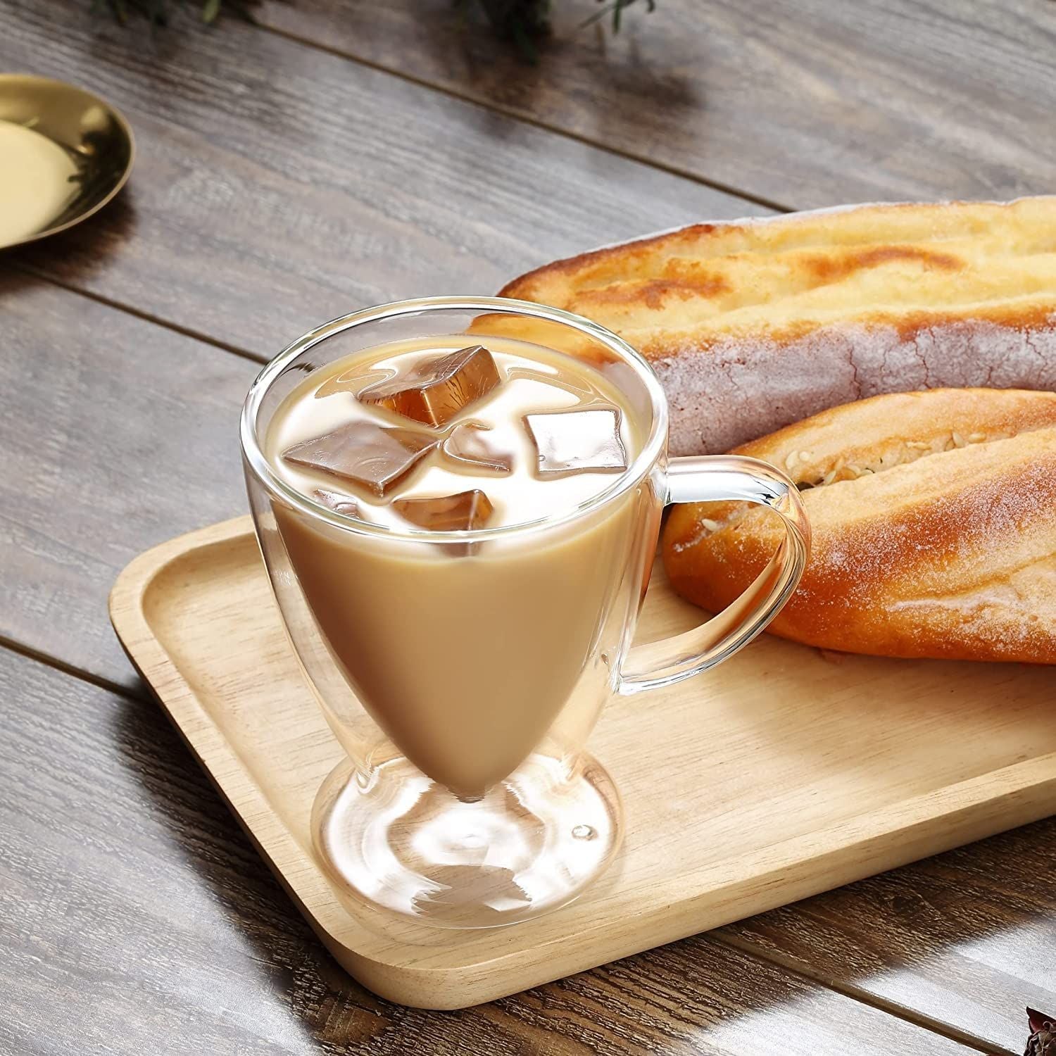 كوب زجاج مزدوج من ARMN Anchor سعة 300 مل