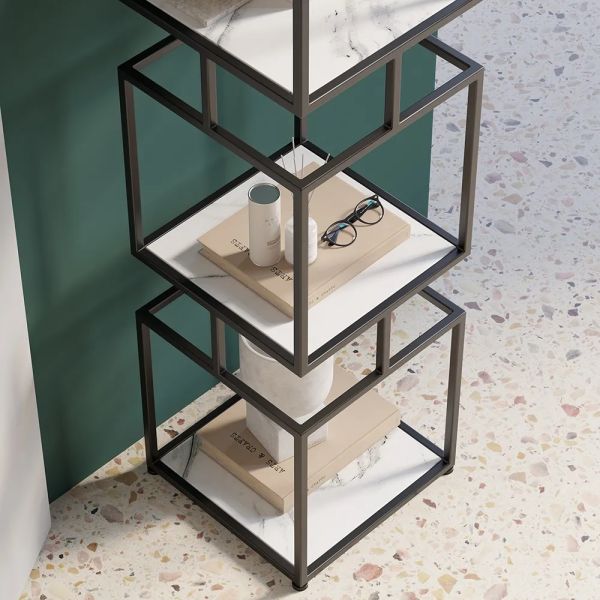 ARMN Regency 5-Shelf Stand – Elegant Black Storage & Display