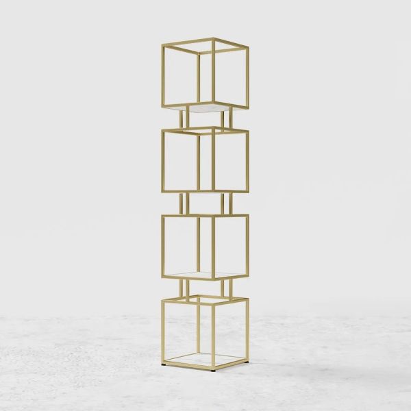 ARMN Regency 5-Shelf Stand – Elegant Gold Storage & Display