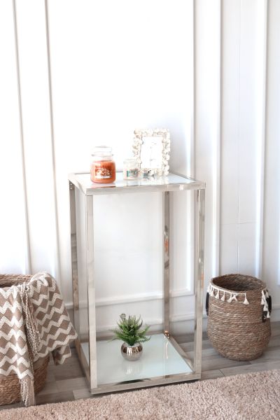 ARMN Milton 2-Tier Stand 45×45cm - Silver