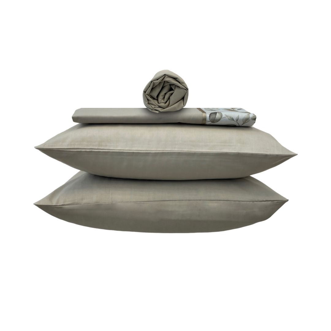 طقم ملاية سرير مزدوج 4 قطع من Carezze Terry - بيج