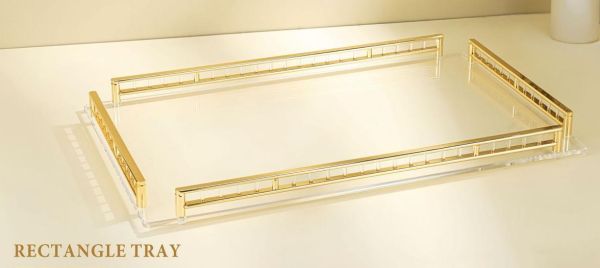 Alfursan 60×37cm Acrylic Serving Tray – Elegant & Durable