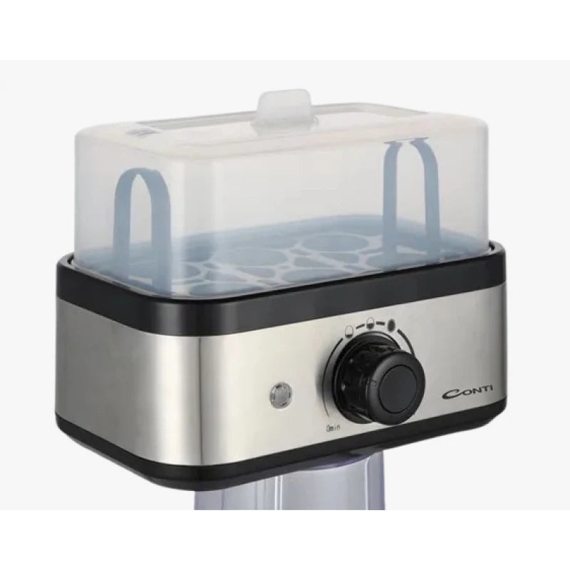 Conti EB 64001 BS Electric Egg Boiler - 6 Egg Capacity with 3 Cooking Settings