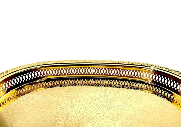 Zolten Rectangular Tray Gold 55.3×40 cm – Elegant Serving