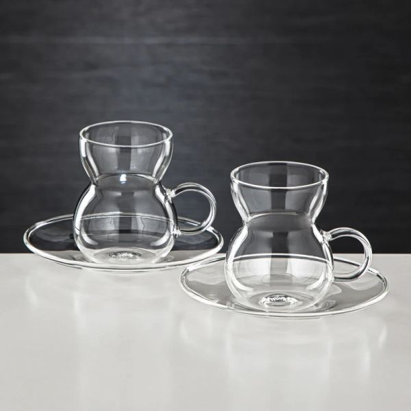 طقم كاسات شاي 12 قطعة زجاج من Almarjan – أناقة يومية