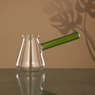 Almarjan 350ml Glass Coffee Heater - Green