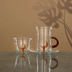 Almarjan 18-Piece Arabic Coffee & Tea Glass Set - Crescent Brown