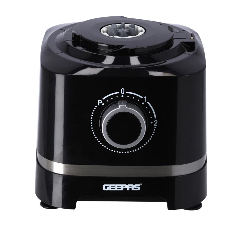 Geepas GSB5487 10-in-1 Food Processor – 800W, Stainless Steel, Blender, Slicer, Juicer & More | Black