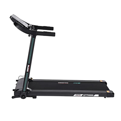 Geepas GFT90000 Foldable Treadmill - 2.0HP Motor, 12 Programs, App Sync - Black