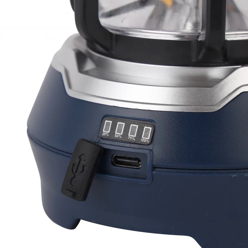Olsenmark OME2824 LED Emergency Lantern with Solar Charging – 7 Hours Runtime | Portable | Blue | 2-Year Warranty