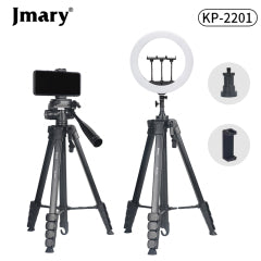 Jmary KP-2201 Tripod 1.7M with Pan Head & Ring Light Mount