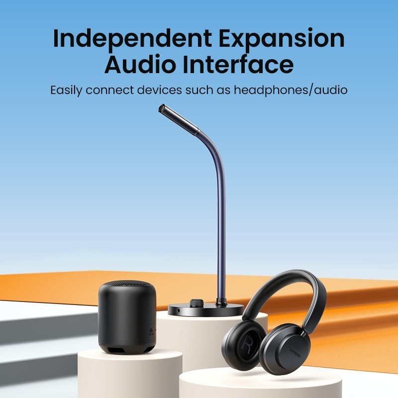 مايكروفون UGREEN USB 90416 صوت نقي وتسجيل متعدد الاتجاهات