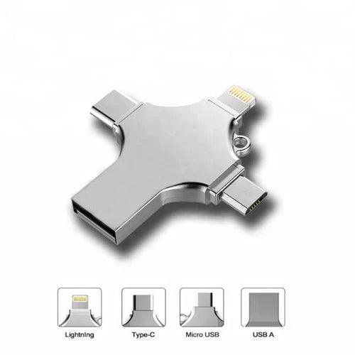 XO DK04 USB2.0 4 in 1 Lightning Flash Disk (64 GB)