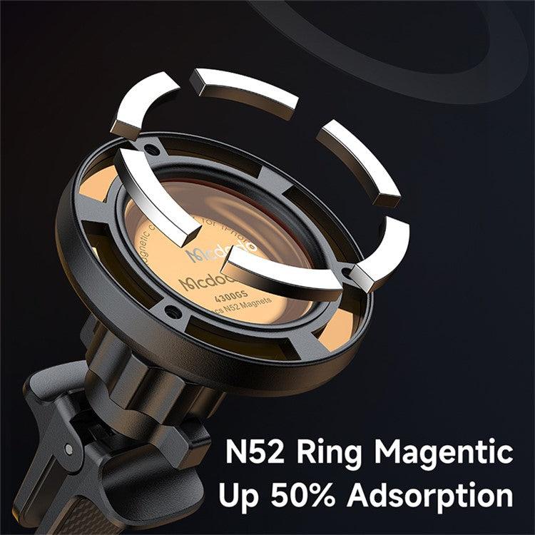 حامل سيارة مغناطيسي مكدودو تثبيت قوي ودوران 360 درجة - أسود